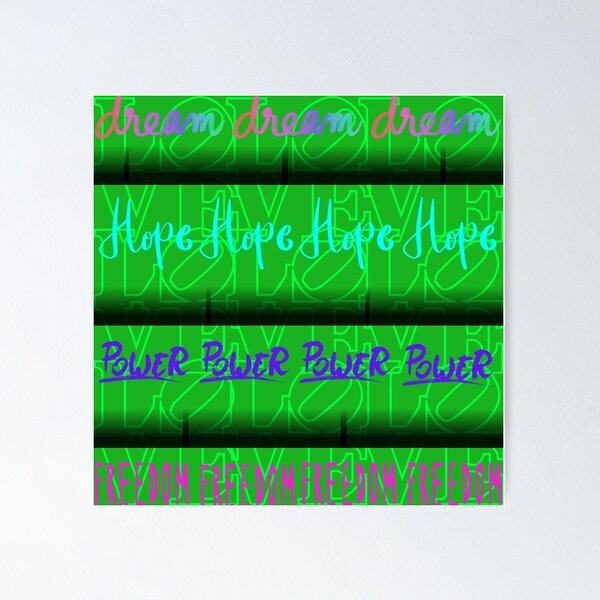 Item preview, Dream Hope Power Freedom Love designed and sold by BlockFashion.