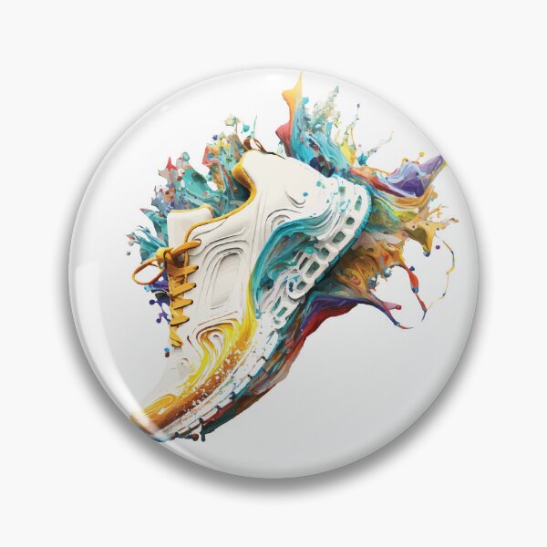 Item preview, A White Running Shoe With Paint -Run Vibrant designed and sold by GVRDesign.