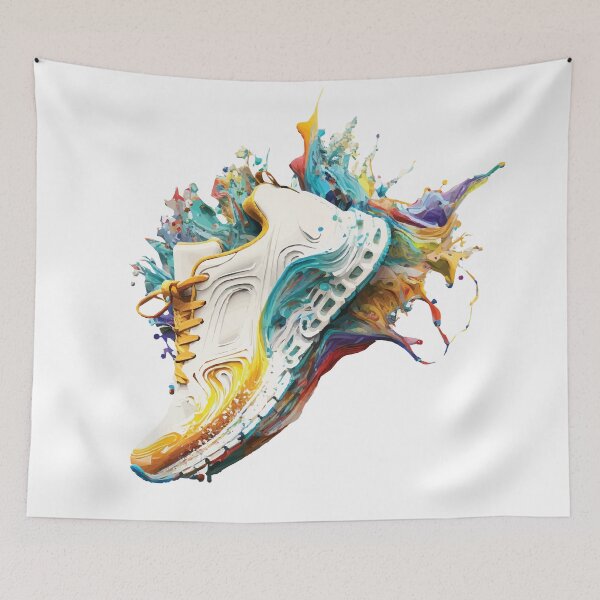 Item preview, A White Running Shoe With Paint -Run Vibrant designed and sold by GVRDesign.