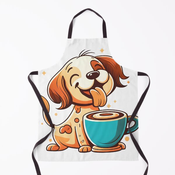 Item preview, Cute puppy coffee addict happy dog art designed and sold by Keni-shop.
