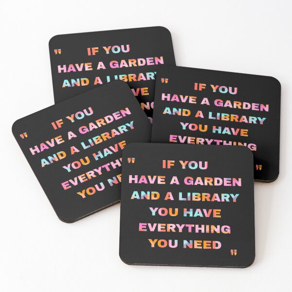Item preview, IF YOU HAVE A GARDEN AND A LIBRARY YOU HAVE EVERYTHING YOU NEED designed and sold by kbencheikh.