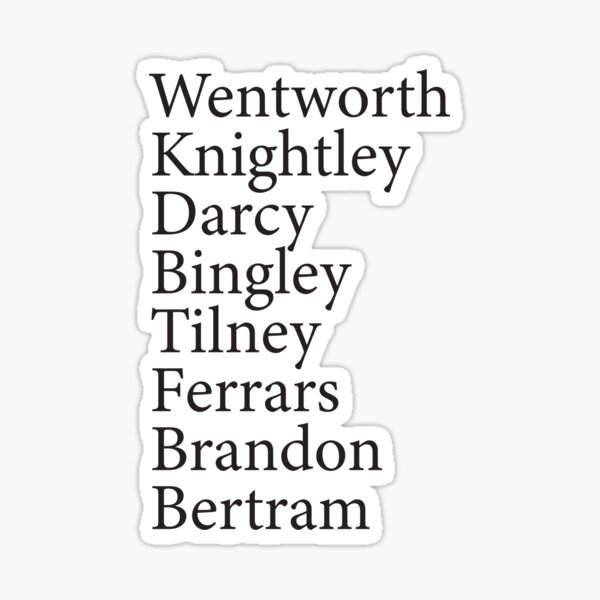 Item preview, Jane Austen Leading Men designed and sold by kaitybug7.