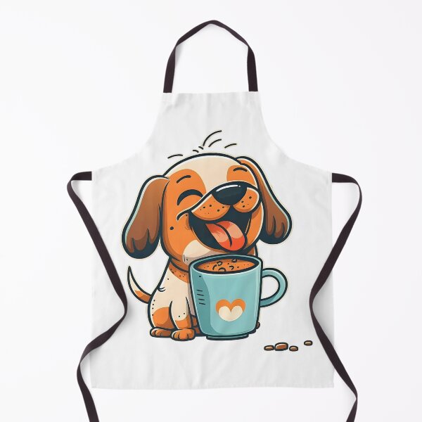 Item preview, Cute puppy  coffee addict happy dog art designed and sold by Keni-shop.