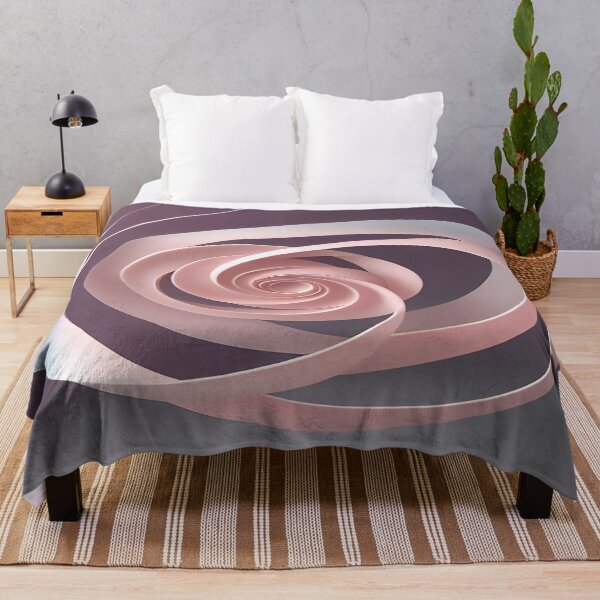 Item preview, Blush Pink Ribbon Rose Swirled into a Single Flower with Purple and Gray Background designed and sold by deniselynnimage.