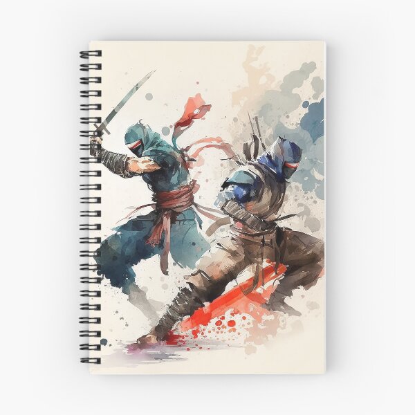Artikelvorschau, ninja fight watercolor entworfen und verkauft von shokA Design.
