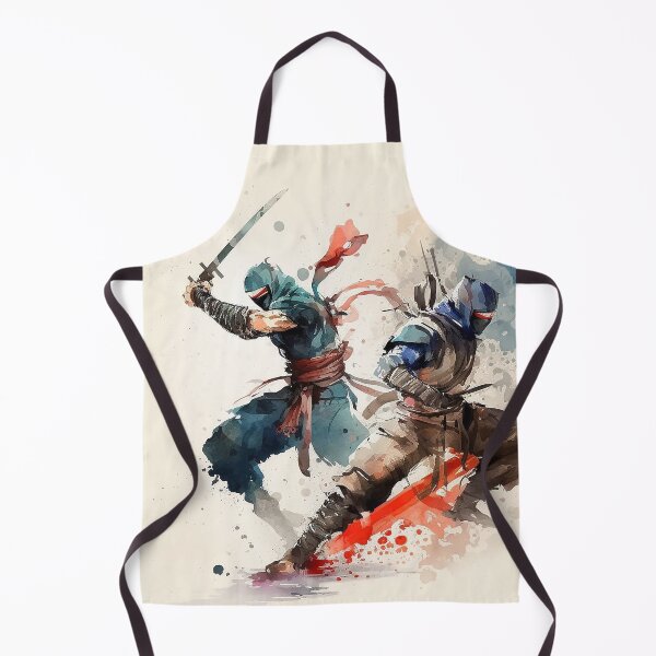 Item preview, ninja fight watercolor designed and sold by shokA Design.