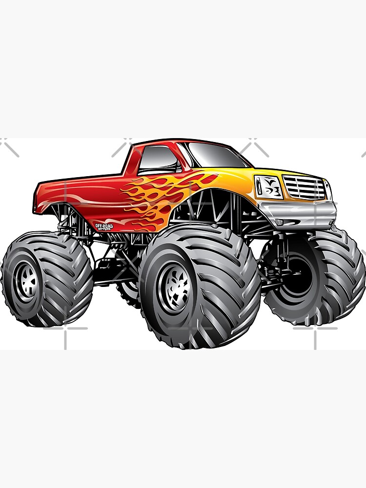 Friction Monster Truck Flames