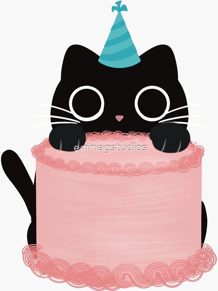 Birthday Cake Wth White Cream Cheese Frosting Decorated Mastic Cat Stock  Photo by ©alexanderon 612146112