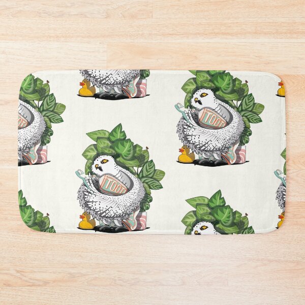 Item preview, Polar Bear unblocking the toilet, funny arctic animal bathroom art designed and sold by Wyattdesign.