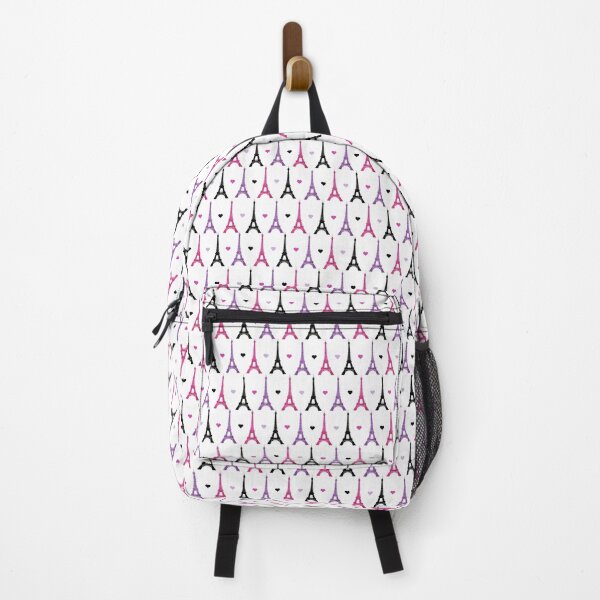 Item preview, Girly Paris Eiffel Tower Pattern - Pink Purple & Black designed and sold by inspirationzgal.