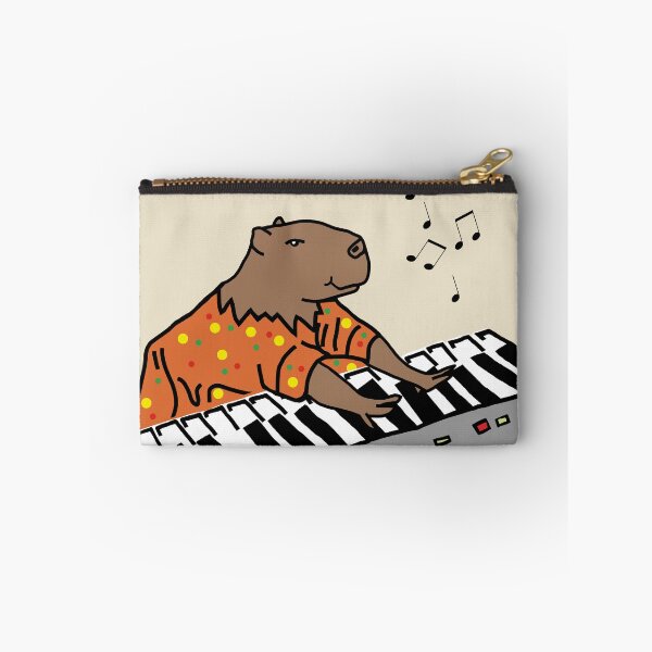 Item preview, Funny Capybara Plays Piano designed and sold by ellenhenry.