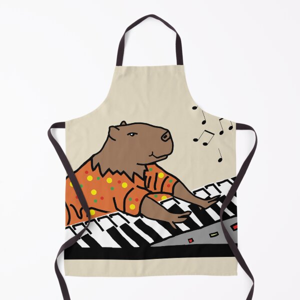 Item preview, Funny Capybara Plays Piano designed and sold by ellenhenry.