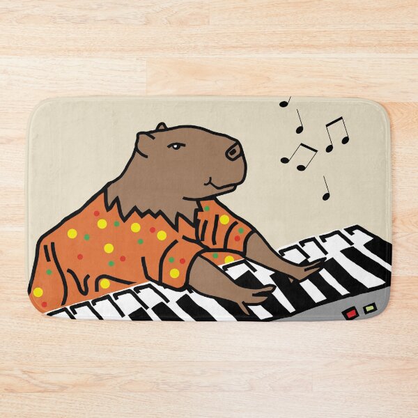 Item preview, Funny Capybara Plays Piano designed and sold by ellenhenry.