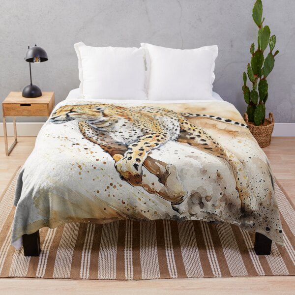Item preview, cheetah run watercolor designed and sold by shokA Design.