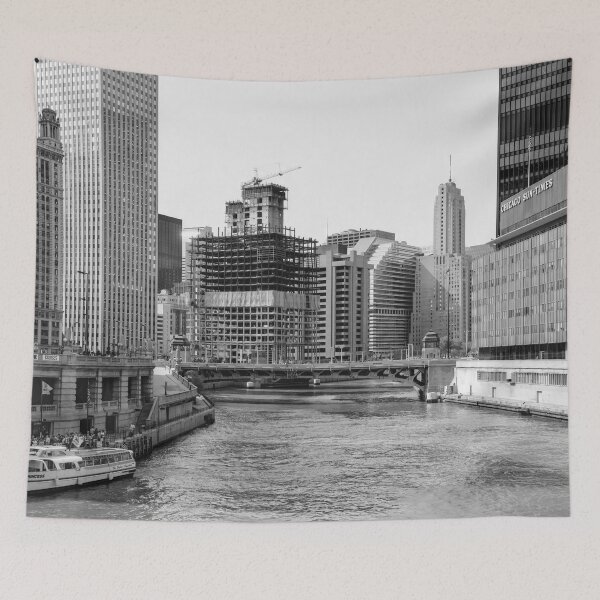 Item preview, Chicago River from Michigan Ave 1988 designed and sold by MonochromaKey.