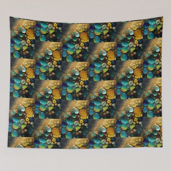 Aperçu de l'œuvre Pointillism seaglass golden streams abstract créée et vendue par Piotrek0001.
