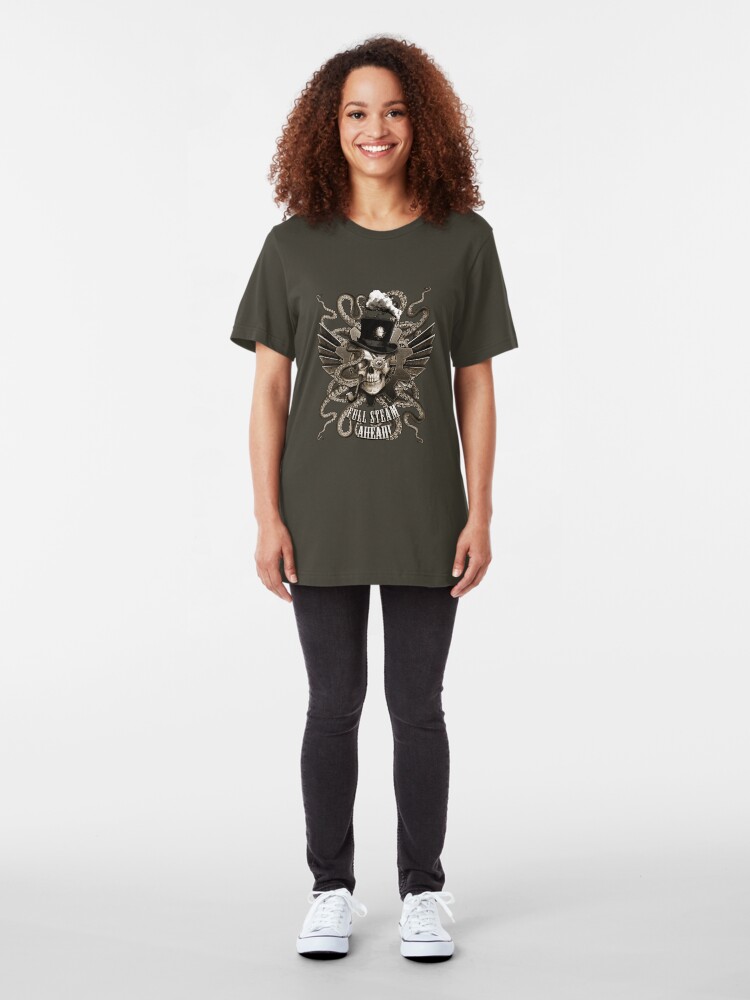 Alternate view of Full Steam Ahead! Slim Fit T-Shirt