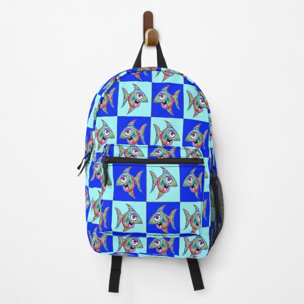 Item preview, blue fish pop art 23 designed and sold by LowEndGraphics.