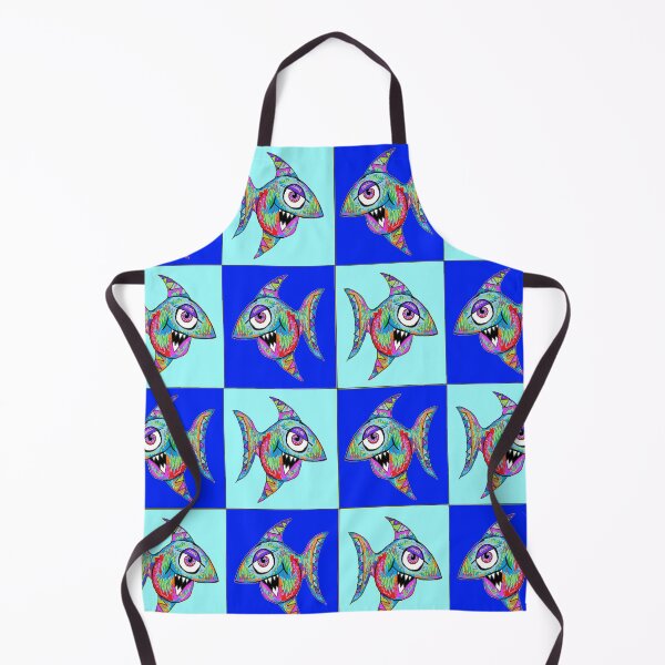 Item preview, blue fish pop art 23 designed and sold by LowEndGraphics.