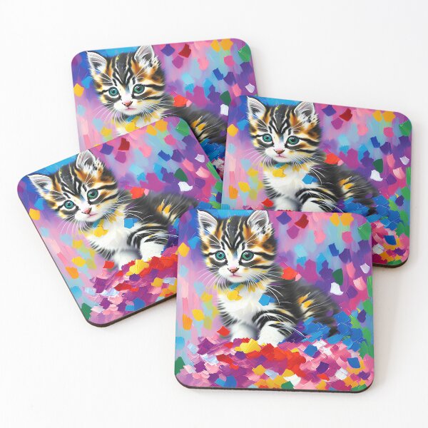 Artikelvorschau, Cute Kitty Designs in Oil Paint entworfen und verkauft von oyonni design.