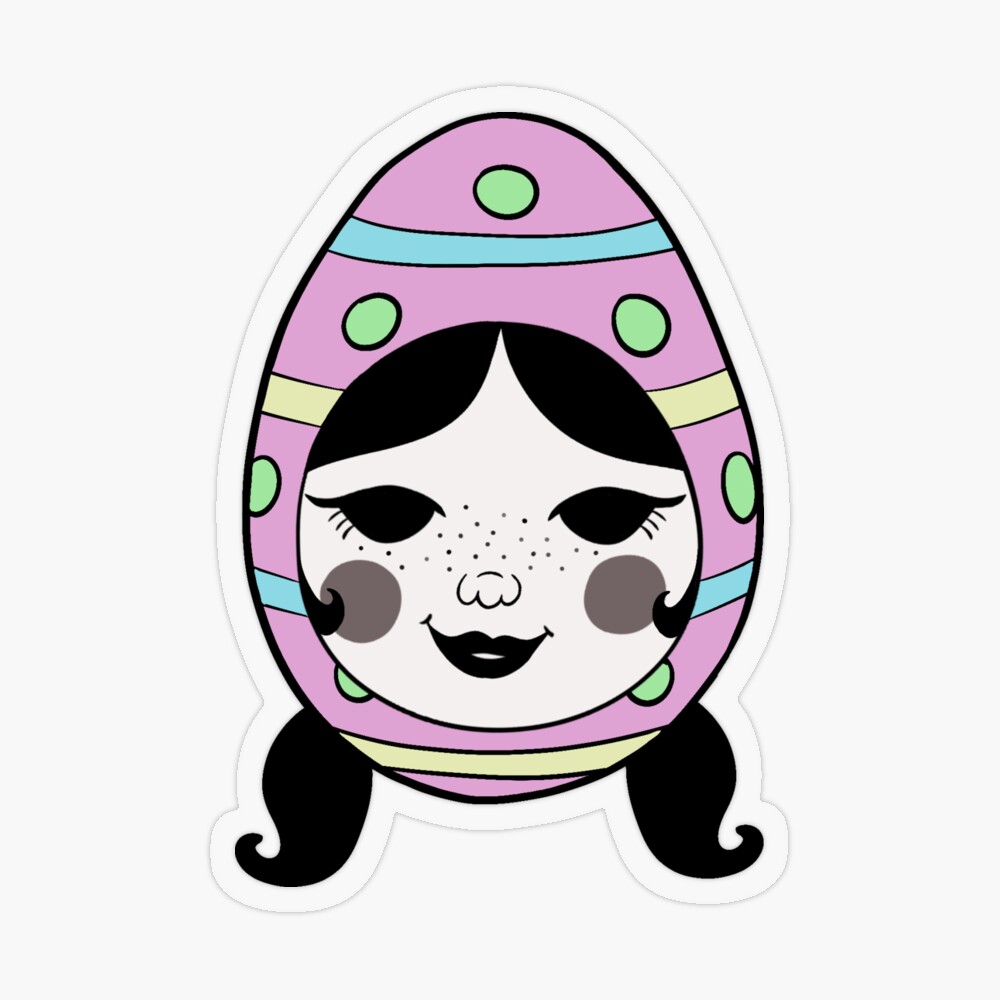 Pastel Goth Easter Egg Chibi Demon Girl