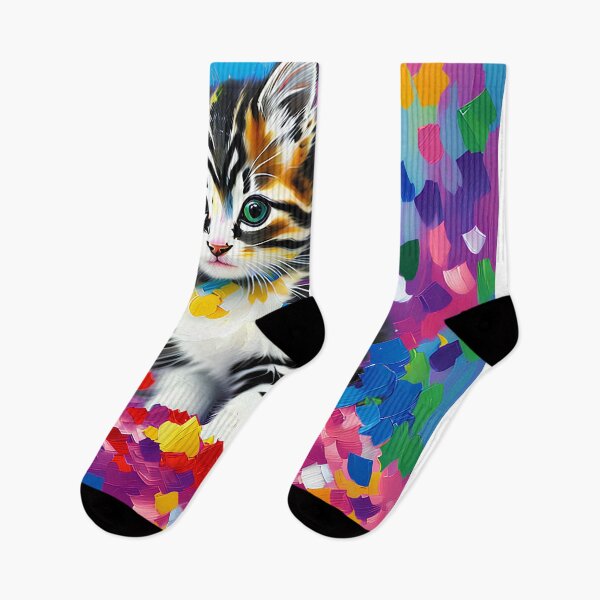 Artikelvorschau, Cute Kitty Designs in Oil Paint entworfen und verkauft von oyonni design.