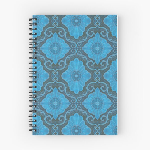 Item preview, Blue Flowers Bohemian Floral Arabesque Pattern  designed and sold by Julia Khoroshikh.