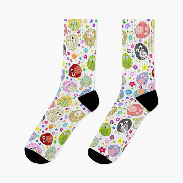 Item preview, Cute Cartoon Owl Pattern - Colorful Flowers & Owls designed and sold by inspirationzgal.