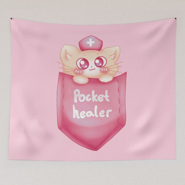 Item preview, Pocket Healer Kitty designed and sold by manins ⭐⭐⭐⭐⭐.