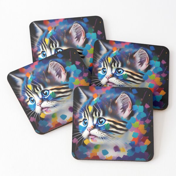 Artikelvorschau, Adorable Kitty Illustrations in Oil Paint, Sweet Kitty Paintings in Oil Paintings entworfen und verkauft von oyonni design.