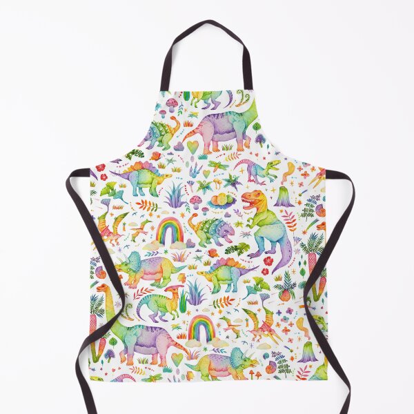 Aperçu de l'œuvre Rainbow Cheerful Dinosaurus World - whitebg créée et vendue par janeferwong.