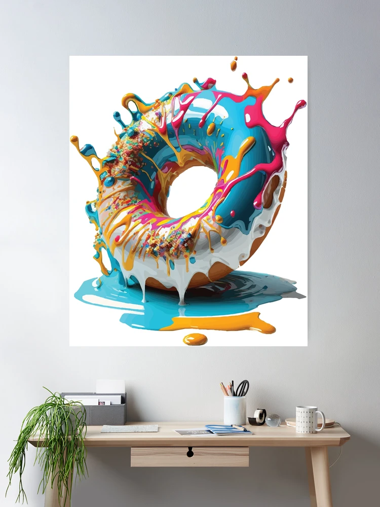 ★TOUT Y EST★ OIOI X NOTIDE DONUT ARTWORK ECO BAGNAVY OI2A1 A Frosted Doughnut Splattered - Life but Vibrant