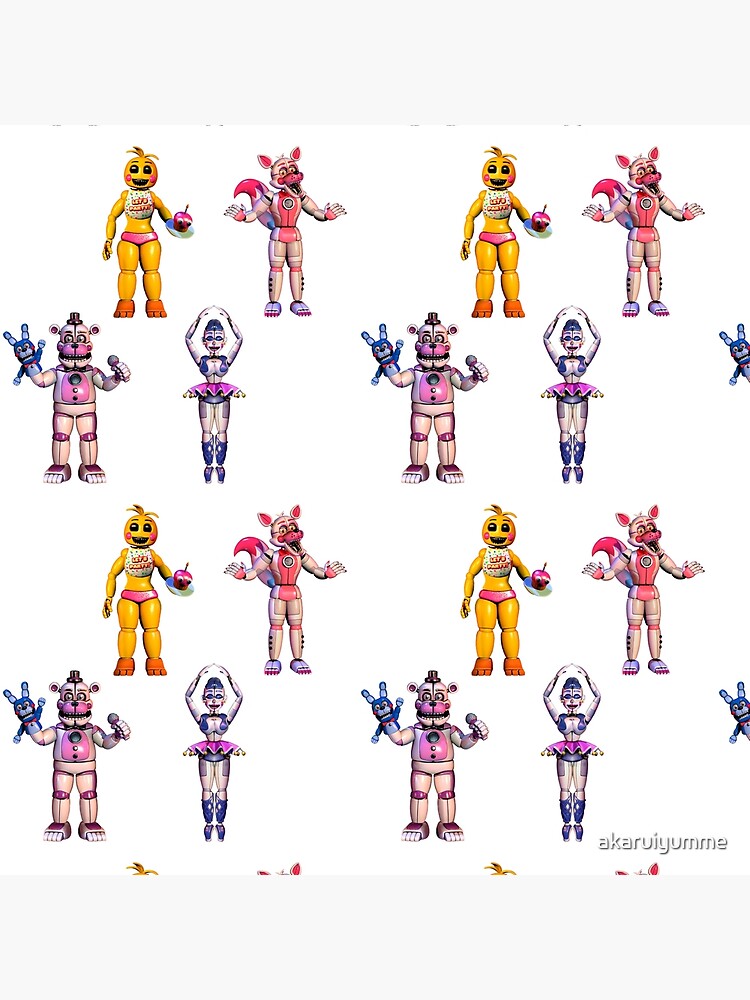 Pack Stickers Ballora, Chica, Freddy and Foxy fnaf SL Magnet for Sale by  akaruiyumme