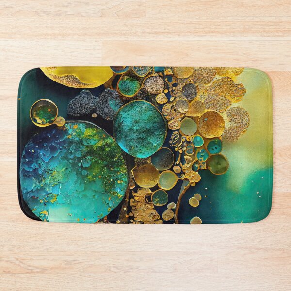 Item preview, Pointillism seaglass golden streams abstract designed and sold by Piotrek0001.