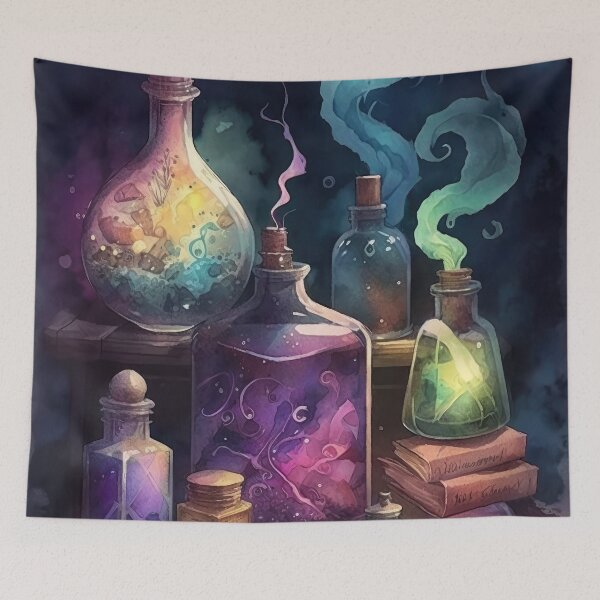 Item preview, Witchy Pastel Goth Apothecary Potion Bottles designed and sold by MoonBohemian.