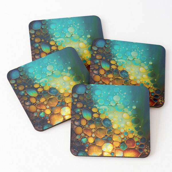 Item preview, Pointillism seaglass golden streams abstract designed and sold by Piotrek0001.