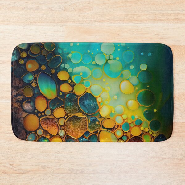 Item preview, Pointillism seaglass golden streams abstract designed and sold by Piotrek0001.