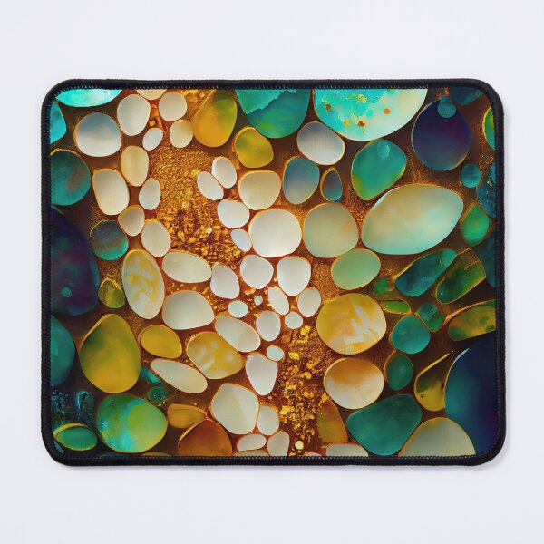 Item preview, Pointillism seaglass golden streams abstract designed and sold by Piotrek0001.
