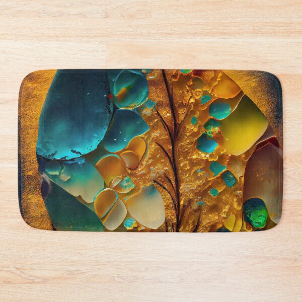 Item preview, Pointillism seaglass golden streams abstract designed and sold by Piotrek0001.