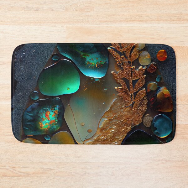 Item preview, Pointillism seaglass golden streams abstract designed and sold by Piotrek0001.