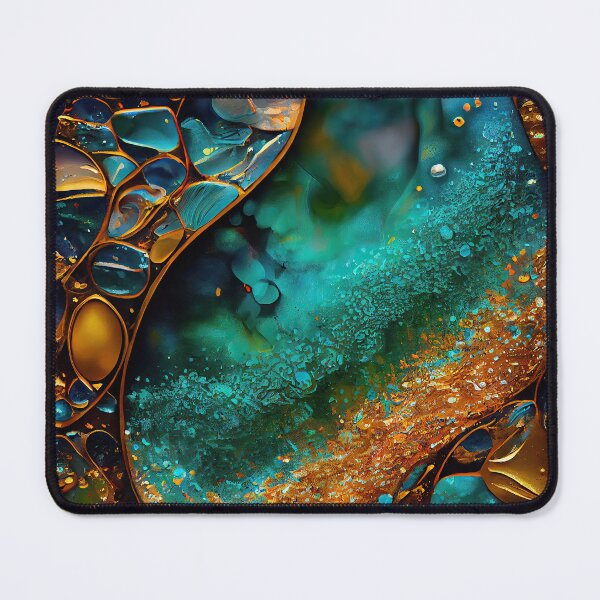 Item preview, Pointillism seaglass golden streams abstract designed and sold by Piotrek0001.