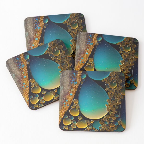 Item preview, Pointillism seaglass golden streams abstract designed and sold by Piotrek0001.