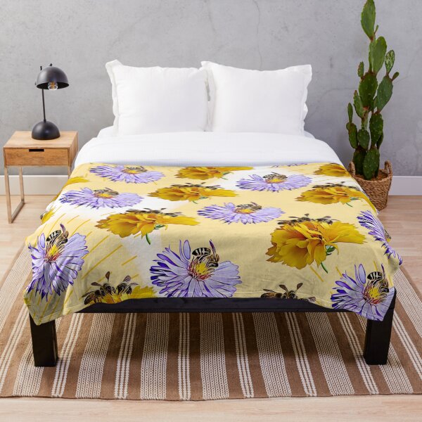 Aperçu de l'œuvre abeilles et fleurs créée et vendue par Quill-Design.