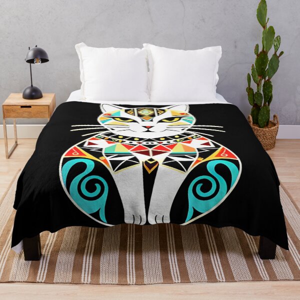 Item preview, Tribal Geometric Boho Cat from the Arizona Desert designed and sold by McCallnWaldo.