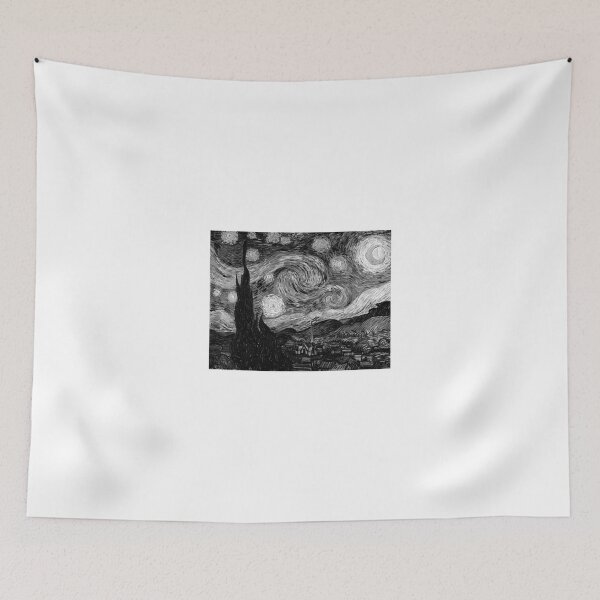 Aperçu de l'œuvre La nuit étoilée de Vincent van Gogh - Peintures au platine créée et vendue par FineArtShirts.