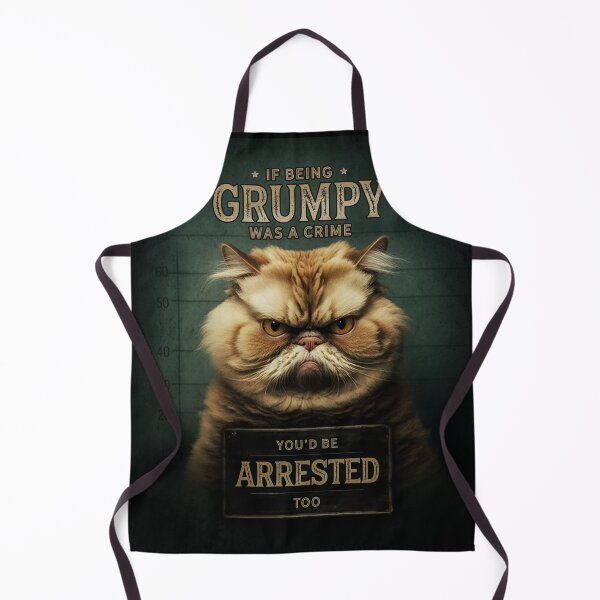 Item preview, If Being Grumpy Was A Crime, You'd Be Arrested Too. Mugshot of a grumpy cat. designed and sold by HappyPrompt.