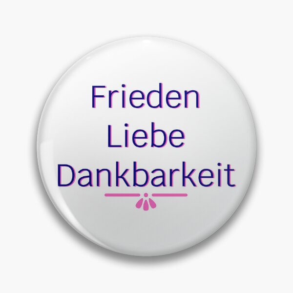 Item preview, Peace, Love, Gratitude (Navy with Pink Shadow) - German designed and sold by SaturdayMeadow.