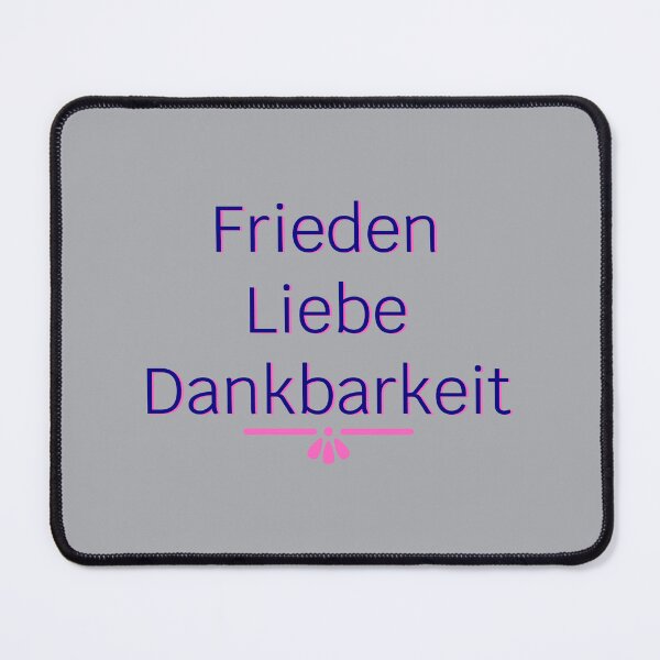 Item preview, Peace, Love, Gratitude (Navy with Pink Shadow) - German designed and sold by SaturdayMeadow.