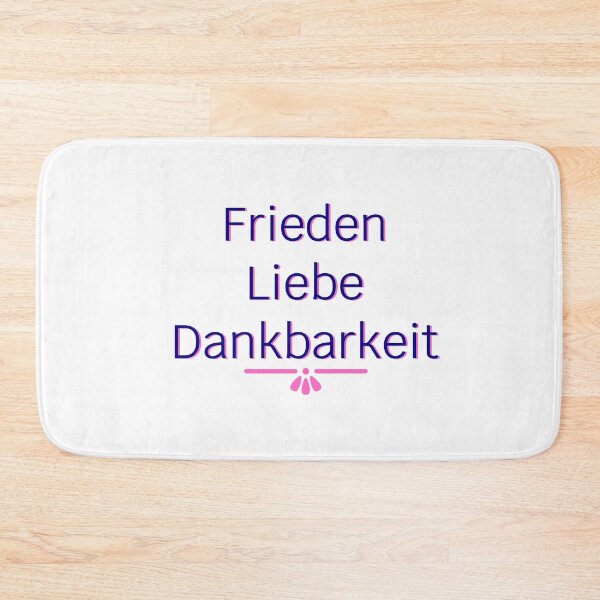 Item preview, Peace, Love, Gratitude (Navy with Pink Shadow) - German designed and sold by SaturdayMeadow.