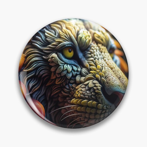 Item preview, Fruitful Roar: A Colorful Lion Art Piece designed and sold by SpiceupStudios.